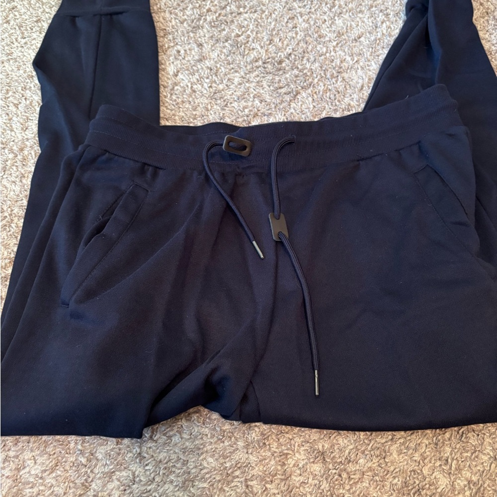 Galaxy By Harvic Dark Blue Cotton-Blend Pants